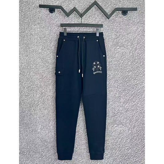 Chrome Hearts Pocket & Cross Emblem Lounge Pants (Navy Blue)