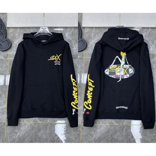 Chrome Hearts "Concept" Graphic & Lettering Hoodie (Black)